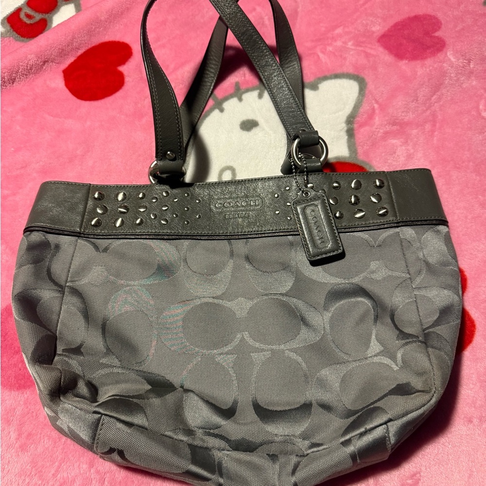Coach Charcoal Signature Shoulder Bag